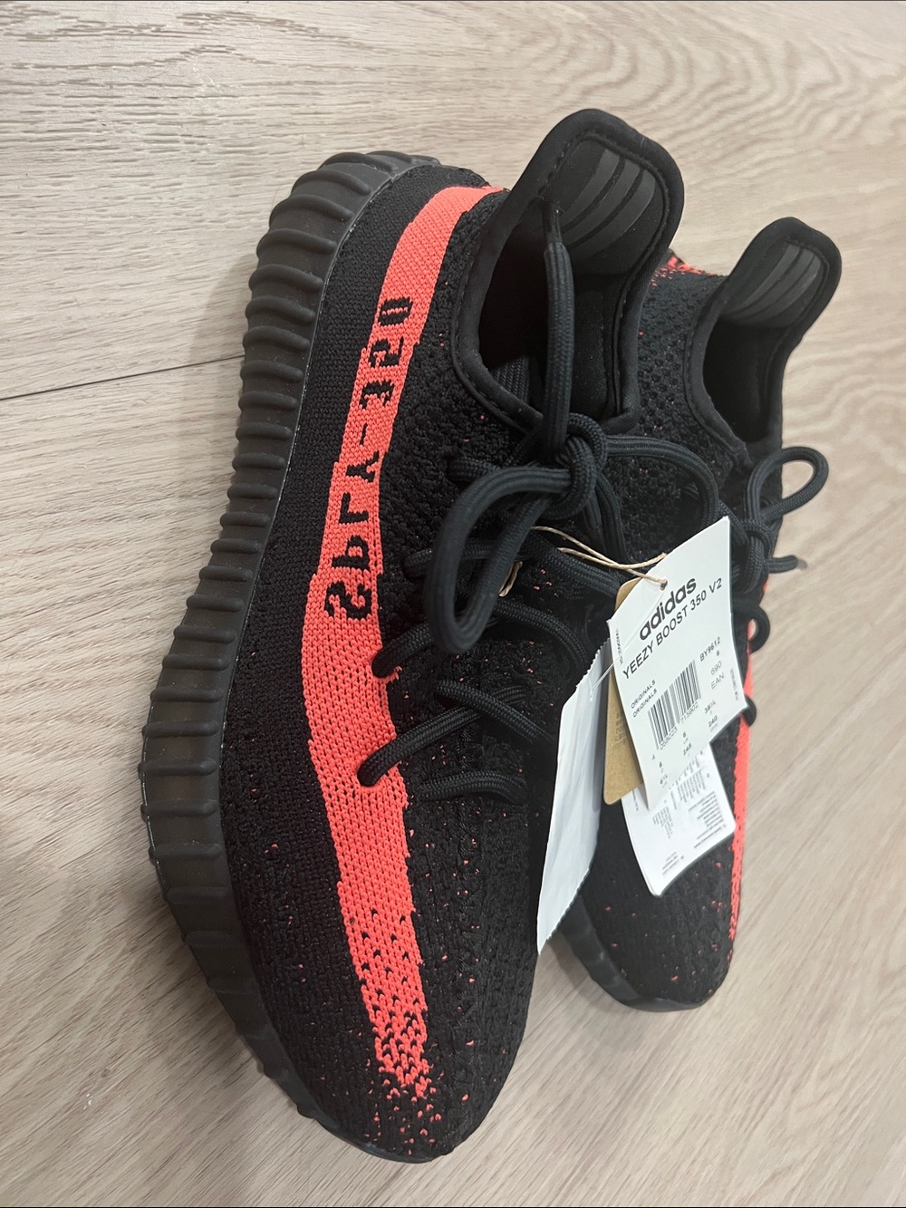 adidas Yeezy Boost 350 V2 Black with Red Stripe
